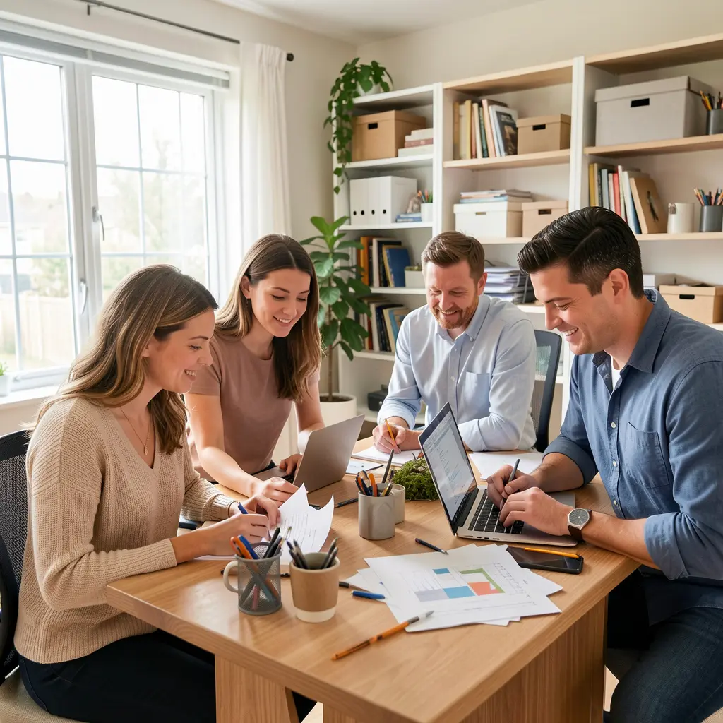 Our dedicated team working on home organization solutions